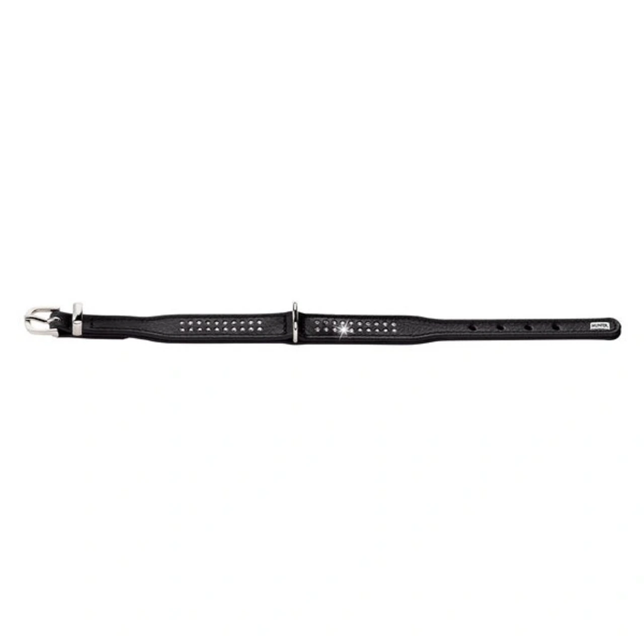 Hunter Halsbånd Diamond Petit 27 Sort - 20-24 cm